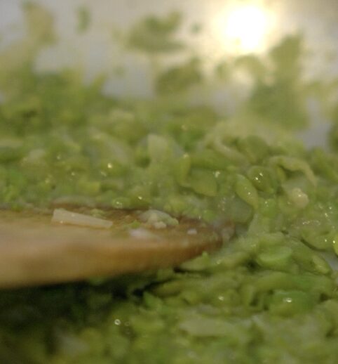 グリーンピースのパスタ