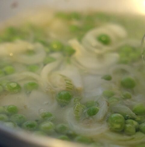 グリーンピースのパスタ