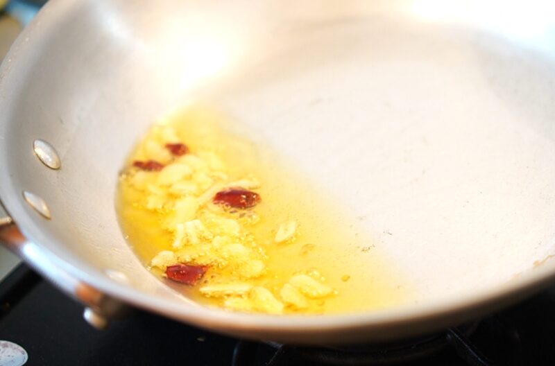豚肉とズッキーニのペペロンチーノ