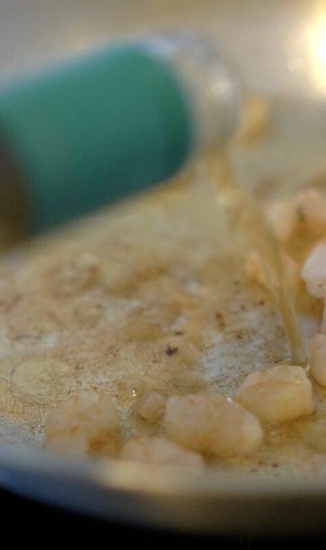 そら豆と海老、ベーコンのパスタ