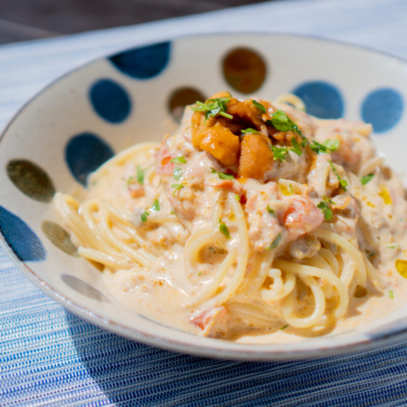ウニのクリームパスタ