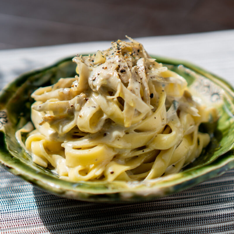 ゴルゴンゾーラとゴボウのパスタ