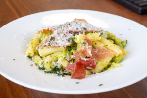 グリーンピースのパスタ