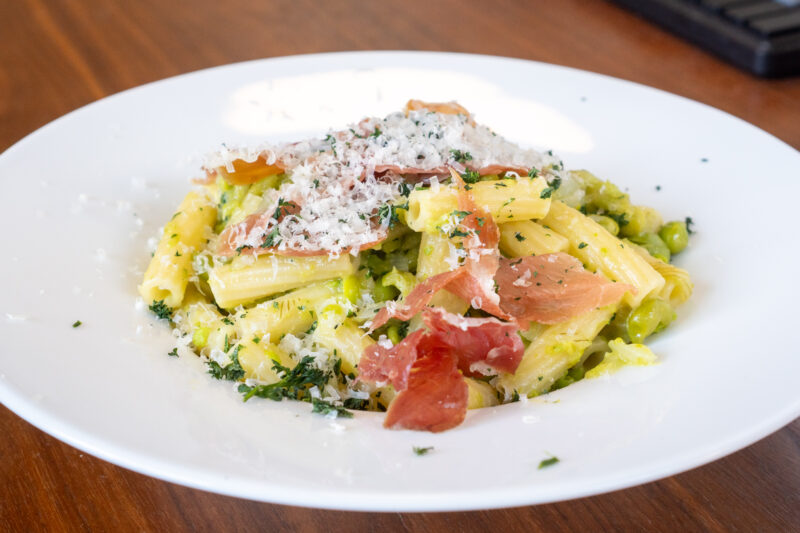 グリーンピースのパスタ