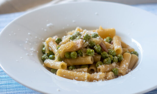 グリーンピースのパスタ