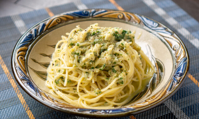 タラと卵のパスタ