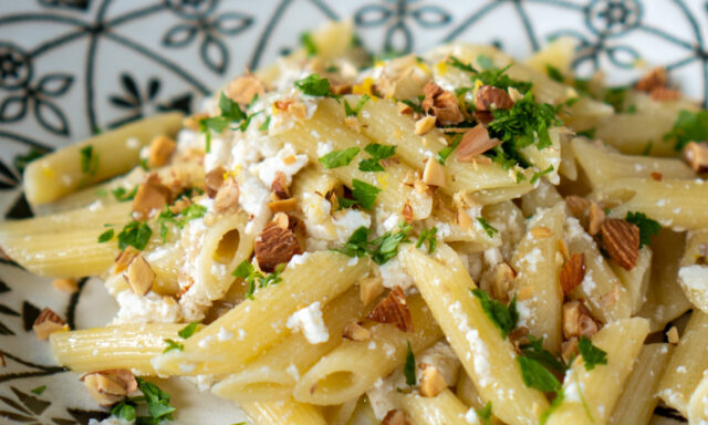 リコッタチーズとアンチョビのパスタ