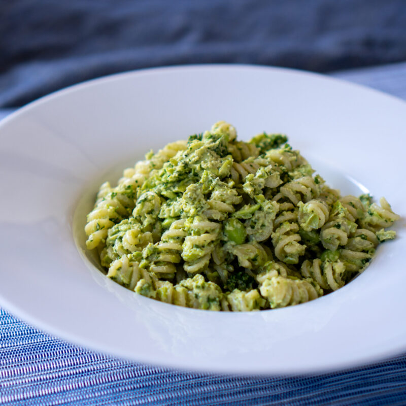 枝豆のフムス風パスタ