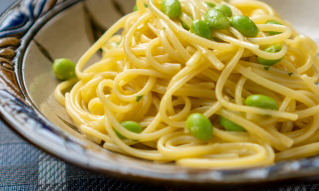わさびと枝豆のリングイネ