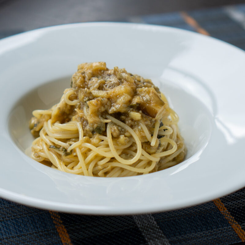 ナスの冷製パスタ