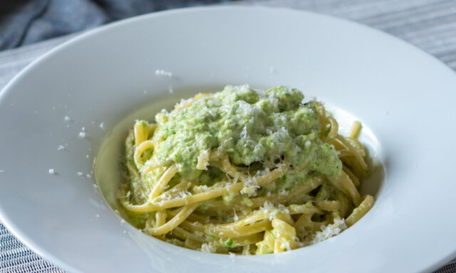 ピーマンのクリームパスタ