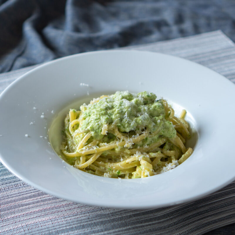 ピーマンのクリームパスタ