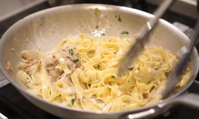 サワークリームとツナのパスタ