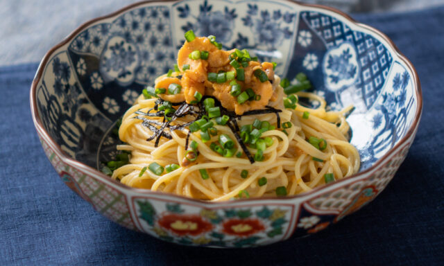 ウニのバター醤油パスタ