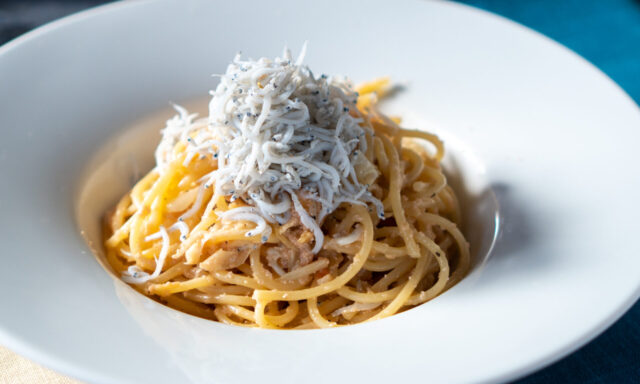 シラスと明太子のスパゲティ