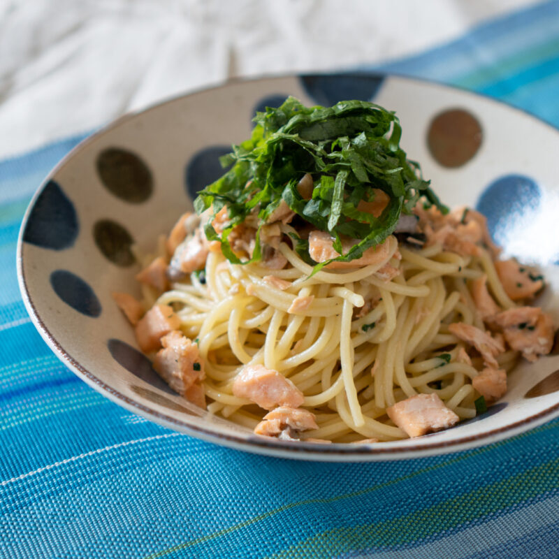 鮭と柚子胡椒のスパゲティ