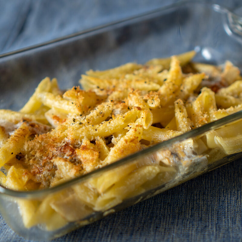 ゴルゴンゾーラとエリンギのオーブン焼きペンネ