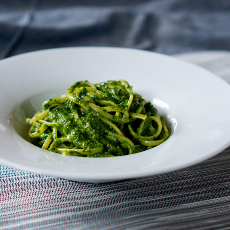 ルッコラのサルサヴェルデ・リングイネ