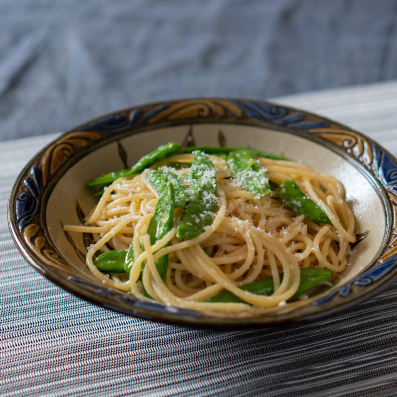 絹さやのブーロ・エ・パルミジャーノ