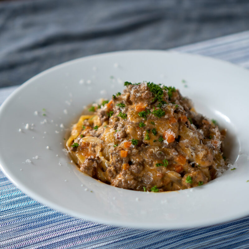 マッシュルームのクリームボロネーゼ