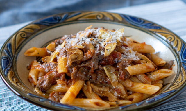 牛肉のアラビアータ