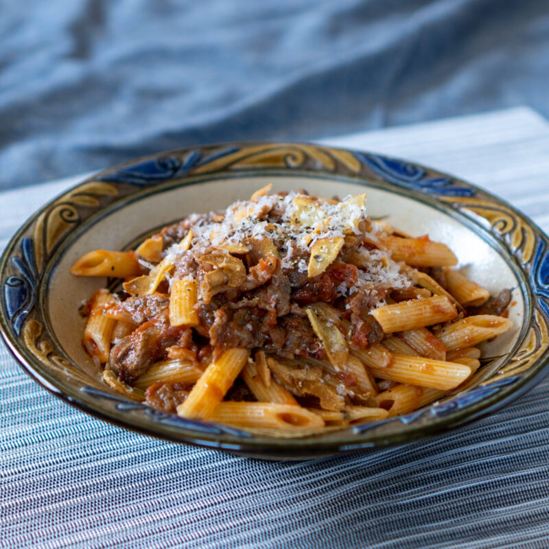 牛肉のアラビアータ