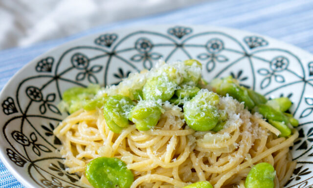 そら豆とペコリーノのパスタ