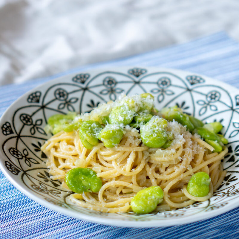 そら豆とペコリーノのパスタ