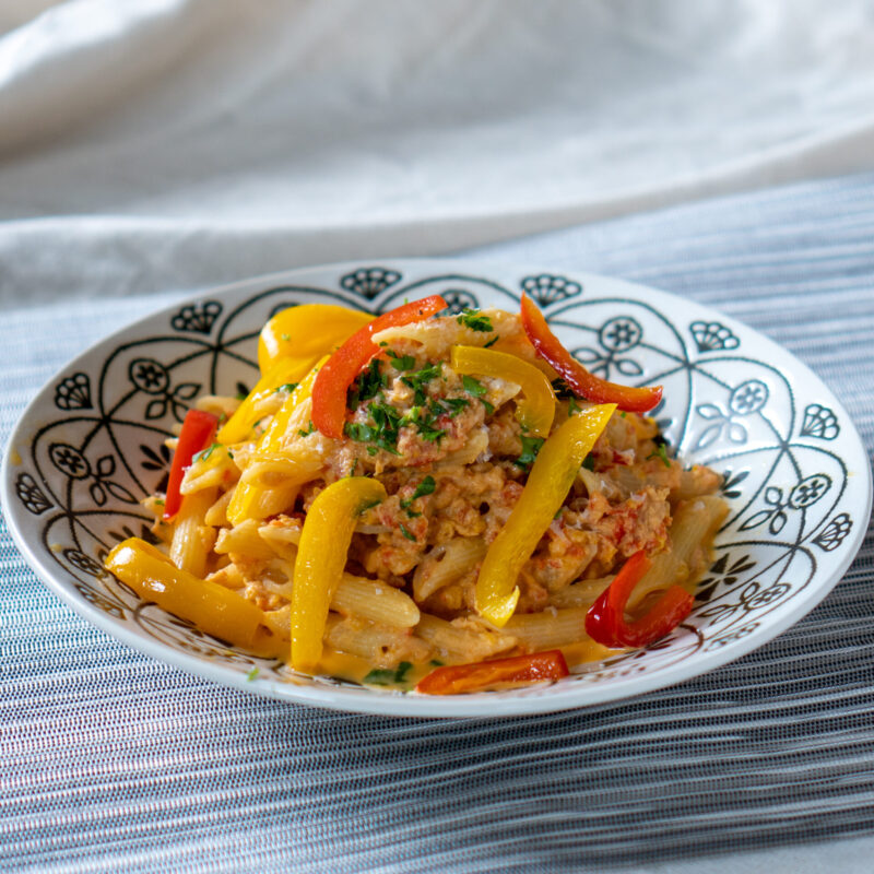 パプリカとツナのパスタ