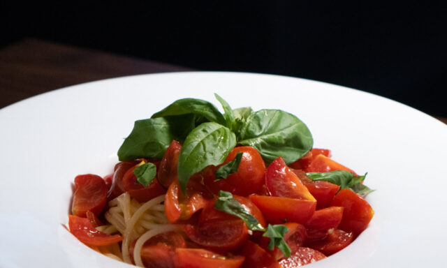 ミニトマトの冷製パスタ