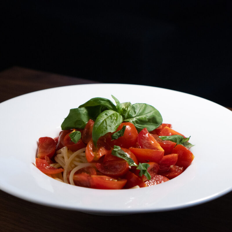 ミニトマトの冷製パスタ