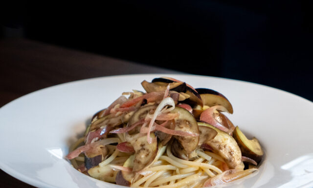 ナスと茗荷の冷製パスタ