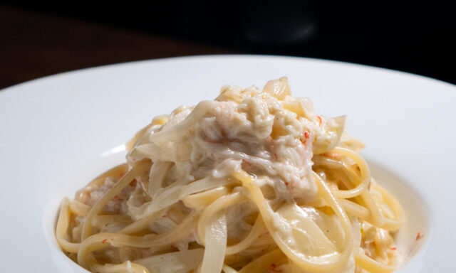 蟹クリームパスタ