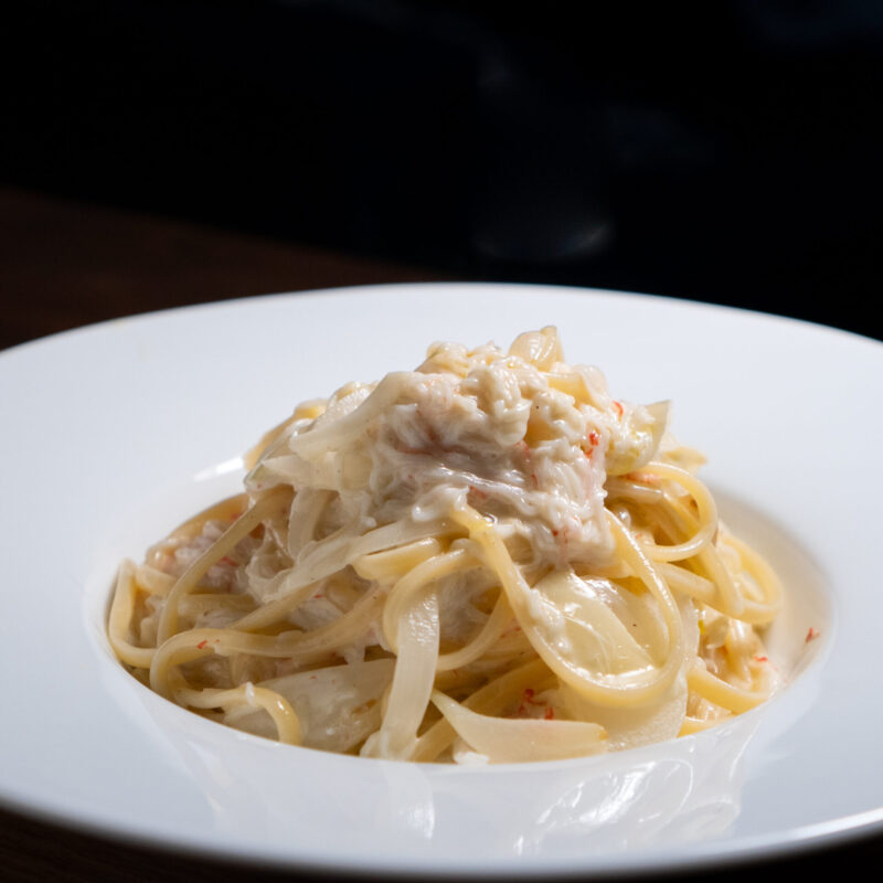 蟹クリームパスタ