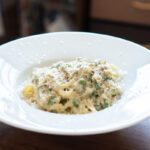 アサリとグリーンピースのクリームパスタ