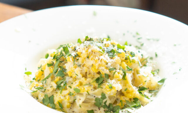 ゴルゴンゾーラとトウモロコシのクリームパスタ