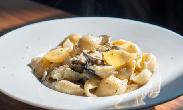 茄子とゴルゴンゾーラのクリームパスタ