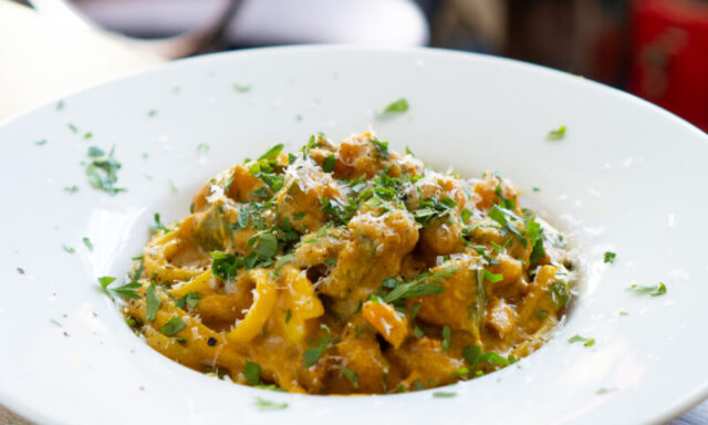 カボチャのクリームパスタ・カレー風味