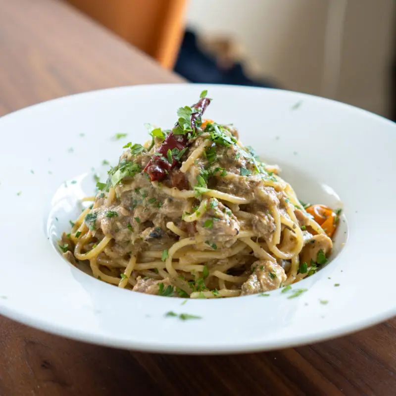 サバ缶のパスタ