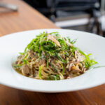 イワシ缶と茗荷の和風パスタ